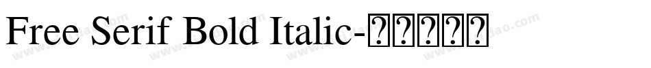 Free Serif Bold Italic字体转换